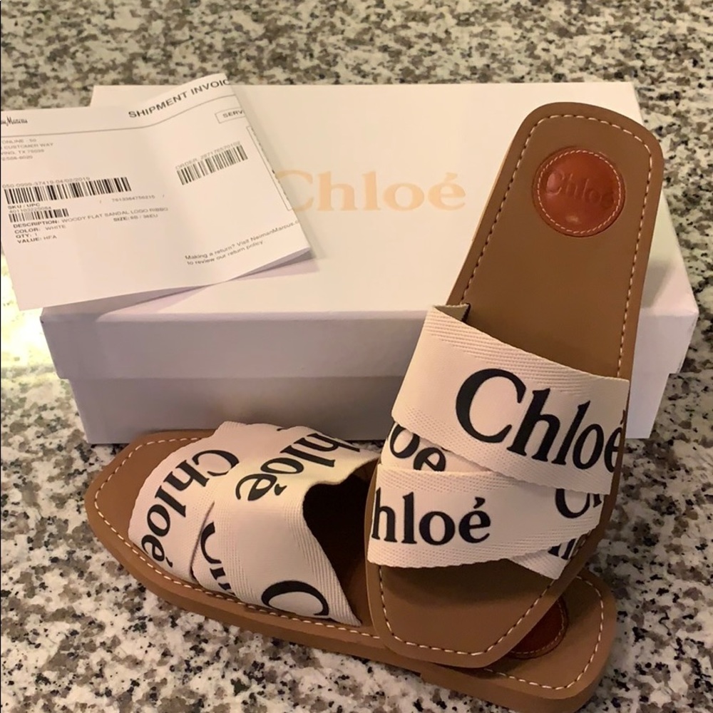 Chloe Logo Slide Sandal